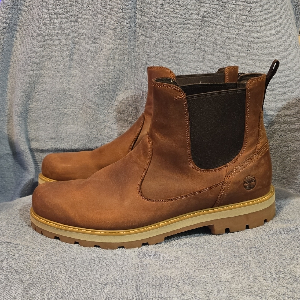Timberland Men's Tan Leather Chelsea Boots